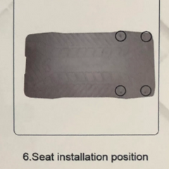 arwibon GT08 Quatre vis sur le siège et les pédales