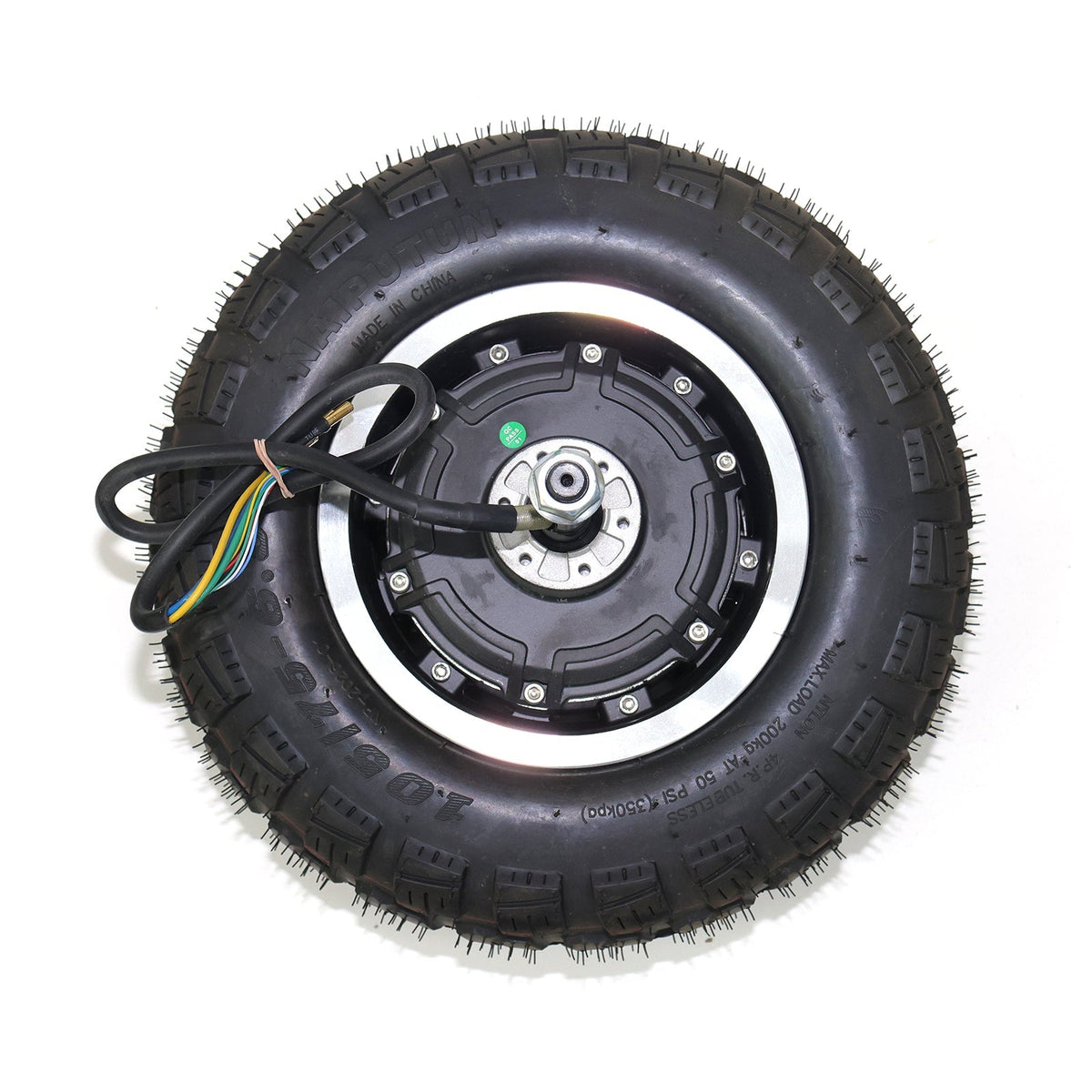 Rear wheel motor + tire for MT30 scooter.