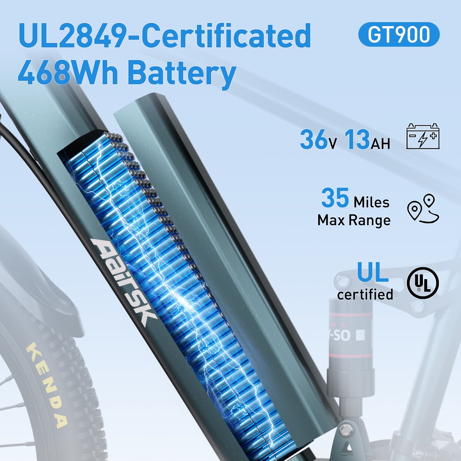 Aairsk GT900 750W Off-Road Electric Bike